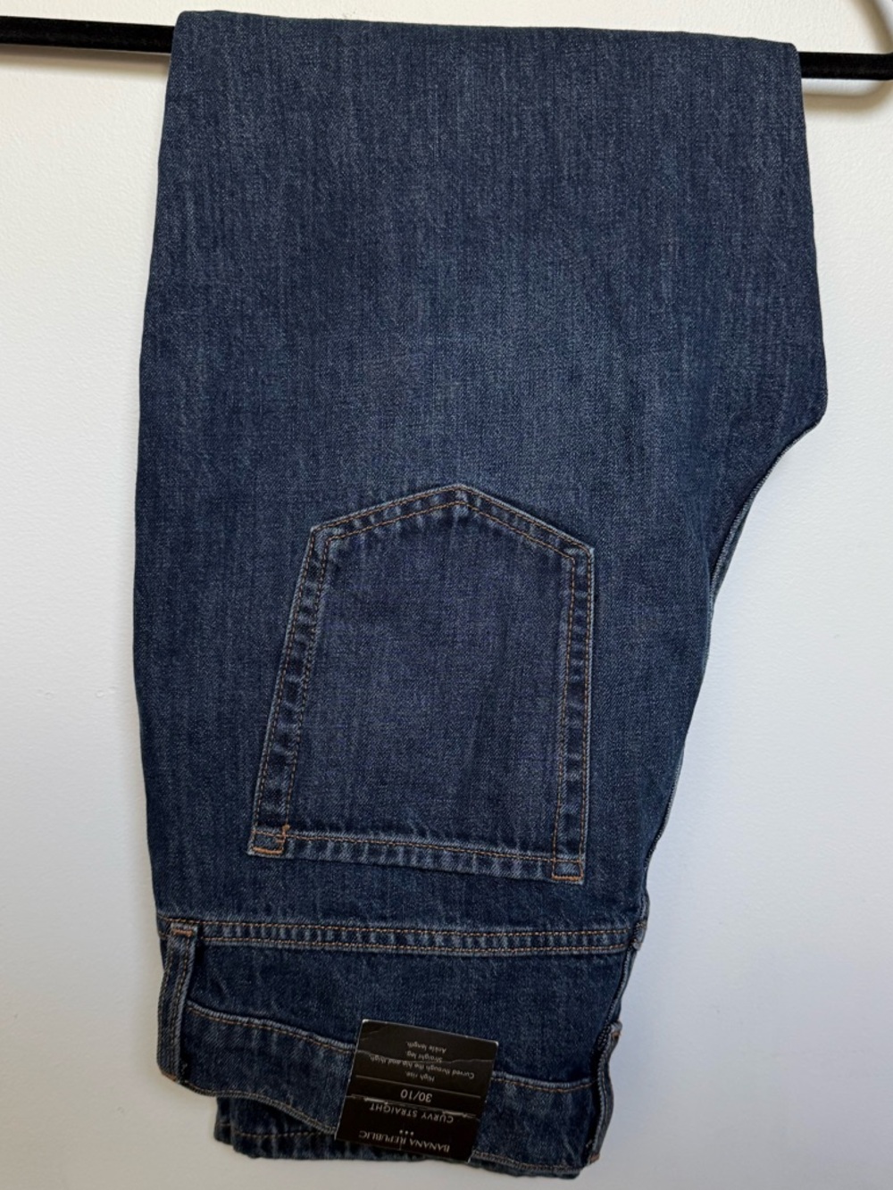 Banana Republic Dark Wash Straight-Leg Jeans
